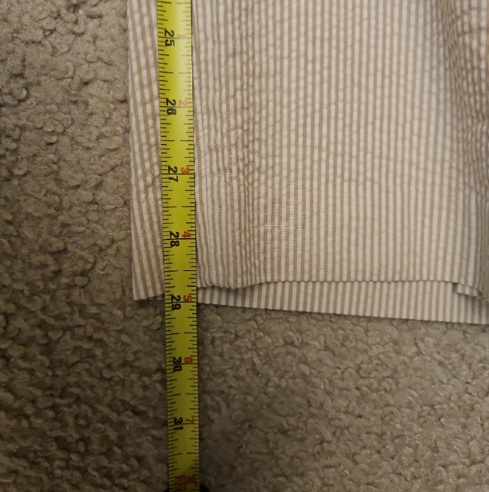J. Crew Men's Seersucker Chinos | Cream and White Stripe | 34W × 29L - Picture 5 of 5
